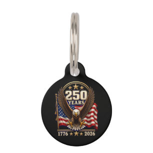 Placa Para Mascotas 250 años Aniversario de América 250º