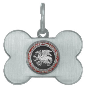 Placa Para Mascotas [300] Dragón islandés, Landvttir [Silver]