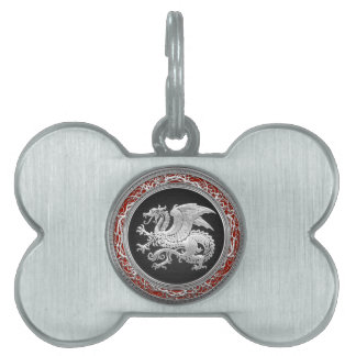 Placa Para Mascotas [300] Dragón islandés, Landvttir [Silver]