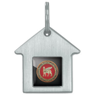 Placa Para Mascotas [300] Lamassu de toro alado babilónico [3D]