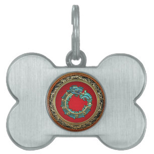 Placa Para Mascotas [300] Serpent God Quetzalcoatl [Jade]