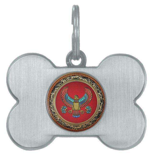 Placa Para Mascotas [300] Tesoro: Halcón Egipcio (Frente)