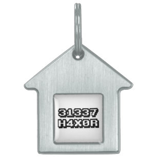PLACA PARA MASCOTAS 31337 H4X0R