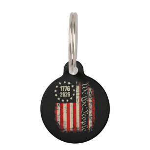 Placa Para Mascotas 4 de julio América bandera estadounidense patrióti