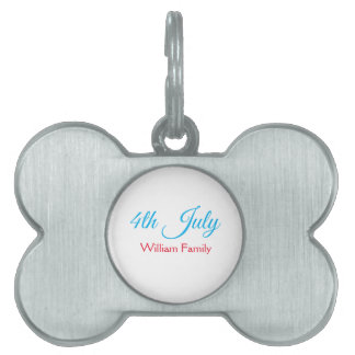 Placa Para Mascotas 4 de julio día de la independencia añadir nombre t