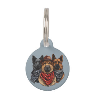 Placa Para Mascotas 4 De Julio Perros Pastores Alemanes