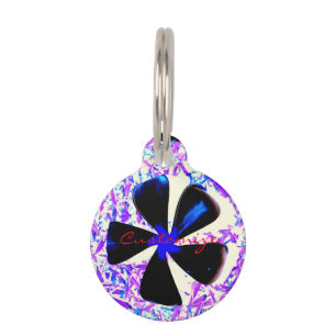 Placa Para Mascotas 5 petal pinwheel flower Thunder_Cove