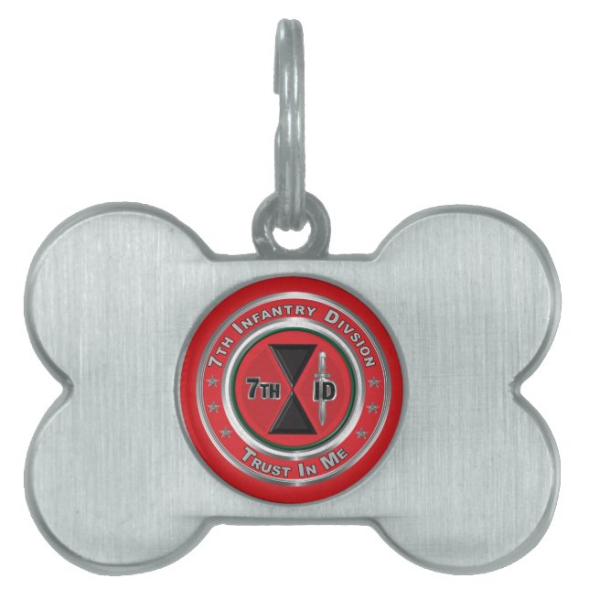 Placa Para Mascotas 7.ª División de Infantería (Frente)