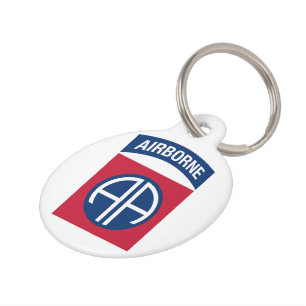 Placa Para Mascotas 82ª División Aérea Insignia Veterano Militar