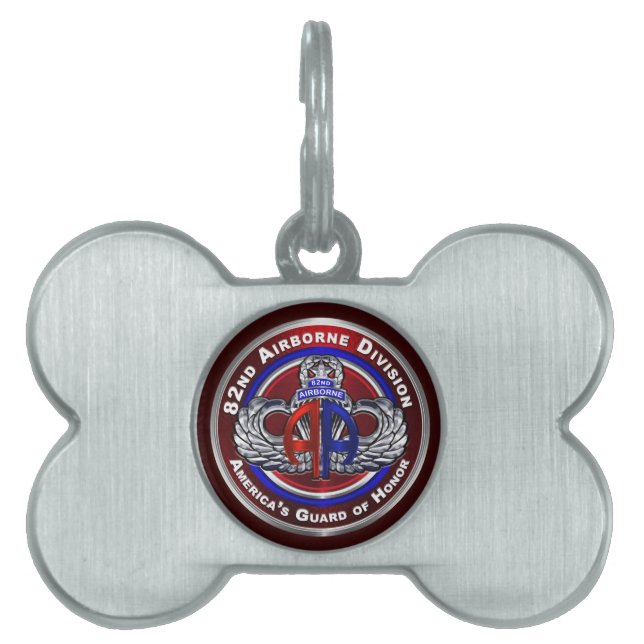 Placa Para Mascotas 82ª División Aerotransportada (Frente)