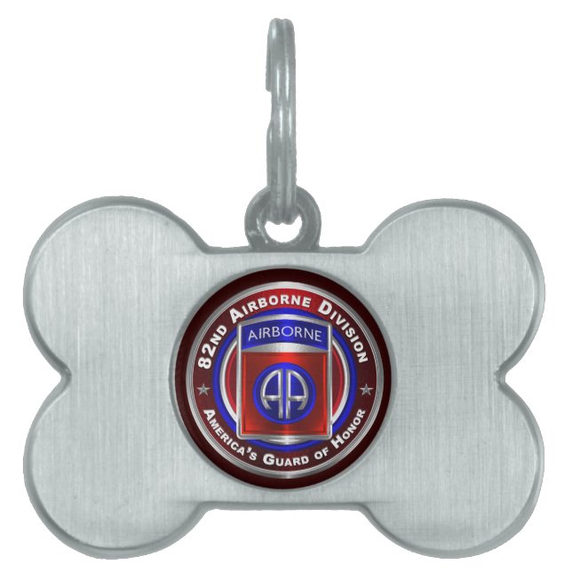 Placa Para Mascotas 82ª División Aerotransportada (Frente)