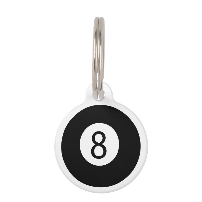 Placa Para Mascotas 8 Ball (Anverso)