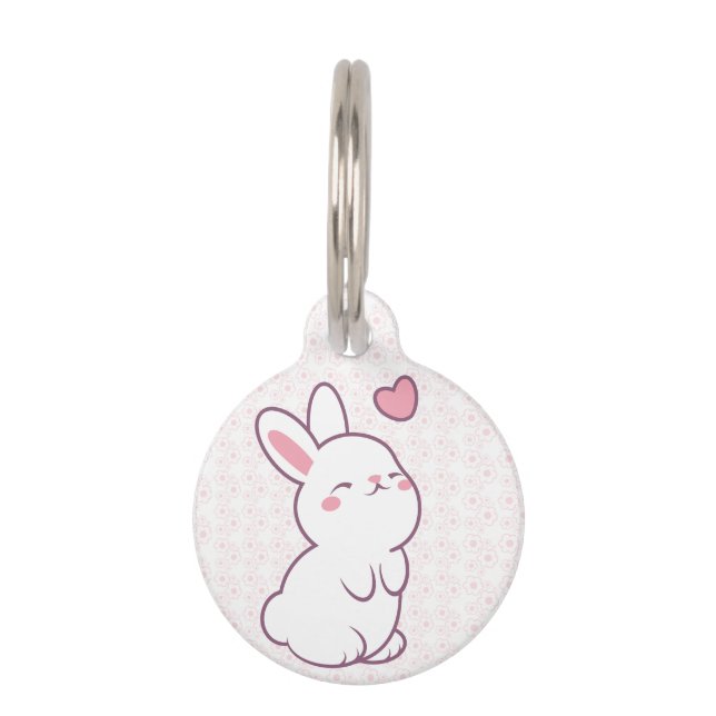 Placa Para Mascotas A Little Bunny Made of Feelings (Anverso)