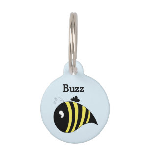 Placa Para Mascotas Abeja Chunky