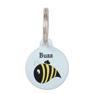 Placa Para Mascotas Abeja Chunky