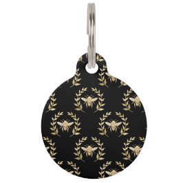 Placa Para Mascotas Abeja dorada