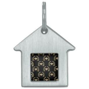 Placa Para Mascotas Abeja dorada
