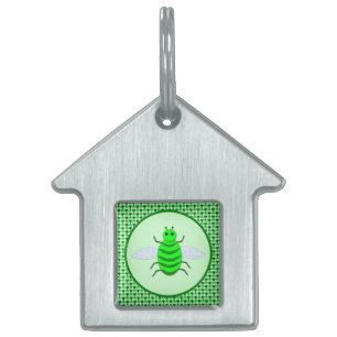 Placa Para Mascotas Abeja y rocas de San Patricio