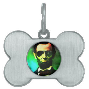 Placa Para Mascotas Abraham Lincoln