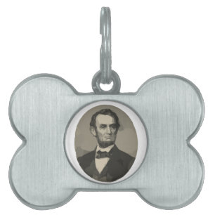 Placa Para Mascotas abraham lincoln