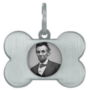 Placa Para Mascotas Abraham Lincoln