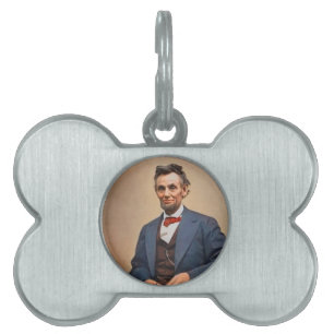 Placa Para Mascotas Abraham Lincoln
