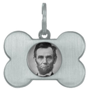 Placa Para Mascotas Abraham Lincoln