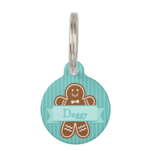 Placa Para Mascotas Abrazos del pan de jengibre
