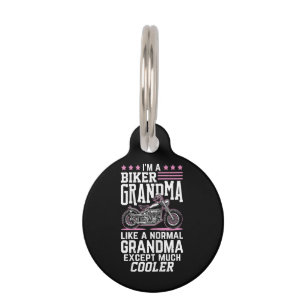 Placa Para Mascotas Abuela Motera - Abuela en Motocicleta Abuela Moter