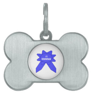 Placa Para Mascotas Abuela Número 1 Cinta Azul