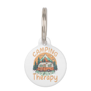 Placa Para Mascotas Acampar Es Mi Terapia Vacaciones De Verano Familia