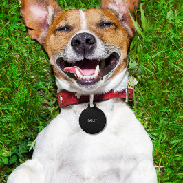 Placa Para Mascotas Accesorios blancos y negros personalizado Perro mí