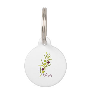 Placa Para Mascotas Aceitunas