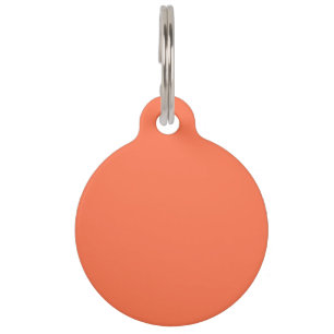 Placa Para Mascotas Acento de color de coral de salmón listo para Pers