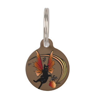 Placa Para Mascotas Acorn de gato cósmico