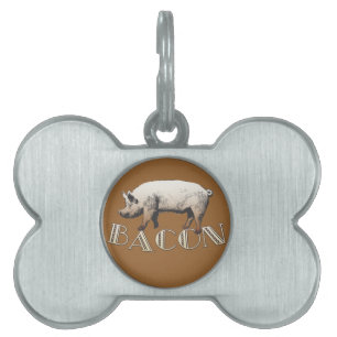 Placa Para Mascotas Acrobat BACON Pig