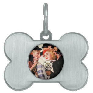 Placa Para Mascotas Actriz joven de Hollywood