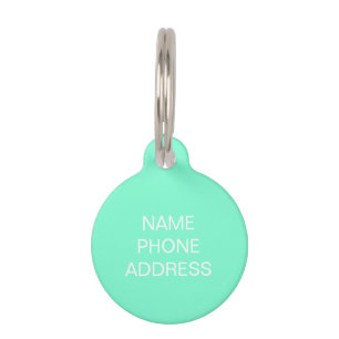 Placa Para Mascotas Acuario moderno simple nombre personalizado y gato