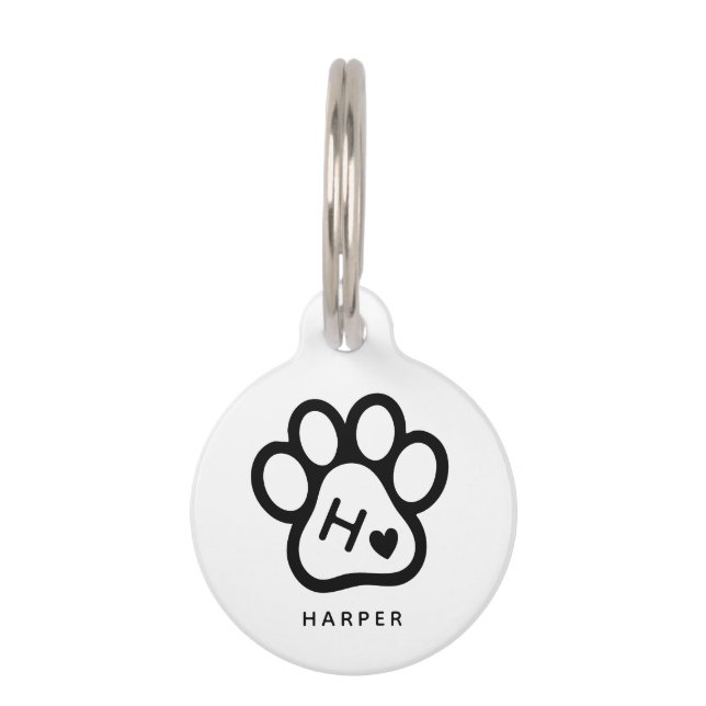 Placa Para Mascotas Add Your Own  Dog Pets Monogram (Anverso)