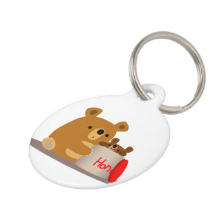 Placa Para Mascotas ¡Adiós, cariño! Cute Personalizado Osos Etiqueta D