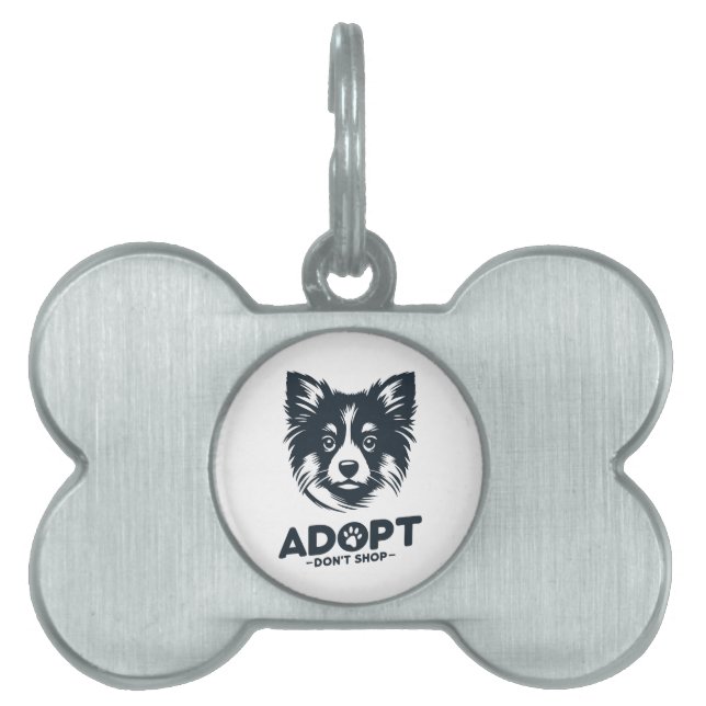 Placa Para Mascotas Adopta no compres 3 (Frente)