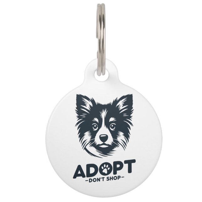 Placa Para Mascotas Adopta no compres 3 (Anverso)