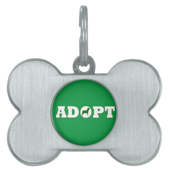 Placa Para Mascotas Adoptar mascotas (Frente)