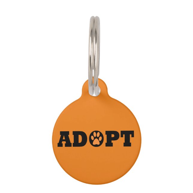 Placa Para Mascotas Adoptar mascotas (Anverso)