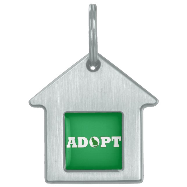 Placa Para Mascotas Adoptar mascotas (Frente)