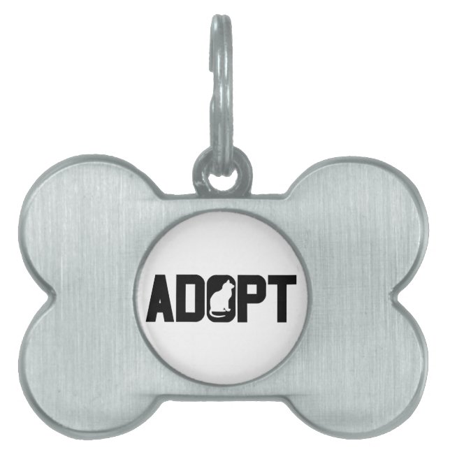Placa Para Mascotas Adoptar mascotas (Frente)