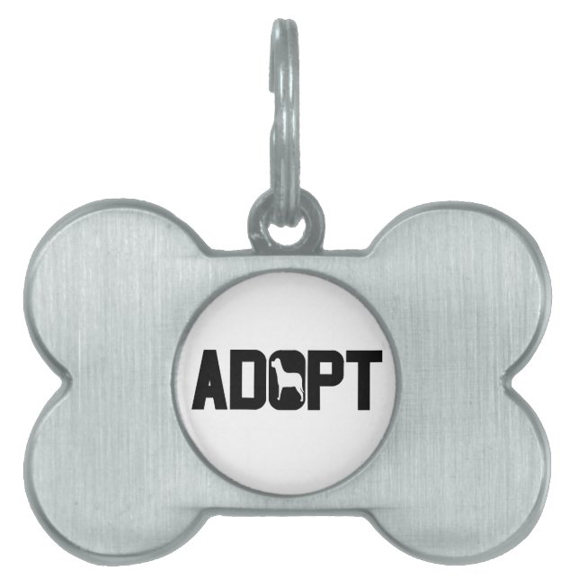 Placa Para Mascotas Adoptar mascotas (Frente)