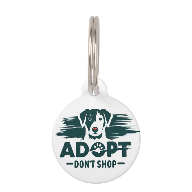 Placa Para Mascotas Adoptar no comprar 2 (Anverso)