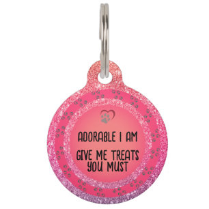 Placa Para Mascotas Adorable Soy Dame Golosinas Debes Personalizado