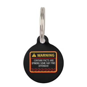 Placa Para Mascotas Advertencia Contiene Hechos Que Pueden Encontrar H